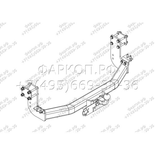MB 09 AVTOS Фаркоп на Mercedes Sprinter Classic фургон без ступеньки 2013-2020 без снятия и подрезки бампера. Тип шара: A. Нагрузки: 1500/100 кг, масса фаркопа 20 кг (без электрики в комплекте)