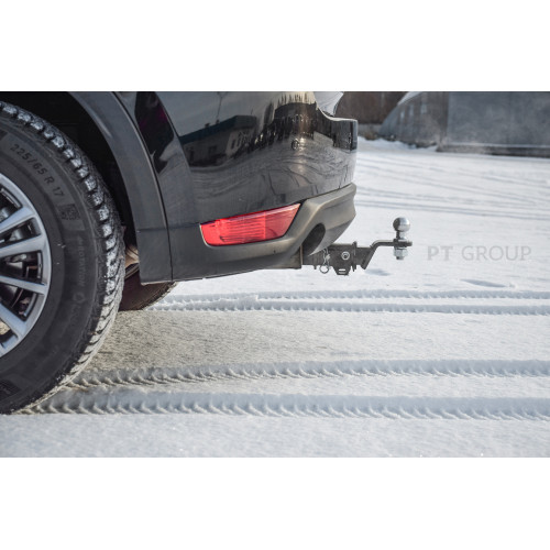 MCX-11-991122.00 PT GROUP Фаркоп на Mazda CX-5 2011-2017, 2017-2025 без подрезки бампера. Тип шара: E (легкосъемный шар под квадрат). Нагрузки: 2500/100 кг, масса фаркопа 19,2 кг (без электрики в комплекте)