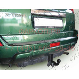 N102-A Лидер-плюс ТСУ для Nissan X-Trail T30 2001-2007. Требуется подрезка бампера. Нагрузки: 1500/75 кг, масса фаркопа 12,58 кг (без электрики в комплекте)