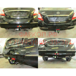 N117-A Лидер-плюс ТСУ для Nissan Teana J32 2008-2014 без выреза бампера. Нагрузки: 1100/75 кг, масса фаркопа 16,72 кг (без электрики в комплекте)