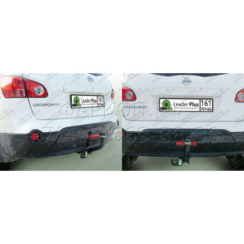 N121-A Лидер-плюс ТСУ для Nissan Qashqai 2007-2014 (необходима подрезка бампера), Qashqai 2014-2021, в т.ч. Qashqai +2 (без выреза бампера). Нагрузки: 1500/75 кг, масса фаркопа 16,68 кг (без электрики в комплекте)