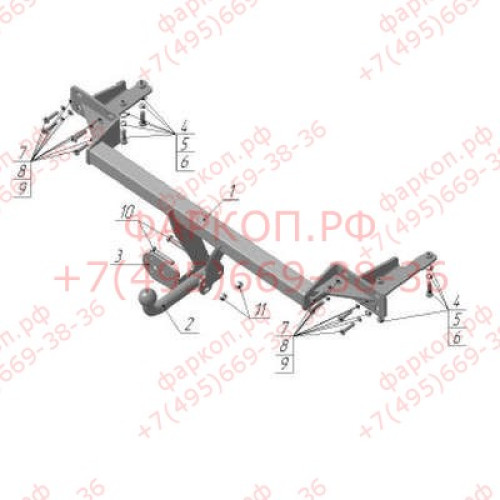 NS 14 AVTOS Фаркоп на Nissan Almera Classic 2006-2012. Необходима подрезка бампера. Тип шара: A. Нагрузки: 1200/75 кг, масса фаркопа 15,5 кг (без электрики в комплекте)