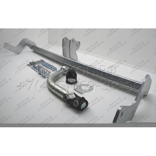 P032A GALIA Полностью оцинкованный фаркоп на Peugeot 207 хетчбек 2006-2012. Тип шара: A. Установка без снятия и выреза бампера. Нагрузки: 1150/46 кг, масса фаркопа 16,01 кг