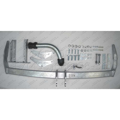 P036A GALIA Полностью оцинкованный фаркоп на Peugeot 307 универсал 2002-2008. Подрозетник убирается за бампер. Тип шара: A. Установка без снятия и выреза бампера. Нагрузки: 1500/70 кг, масса фаркопа 17,42 кг