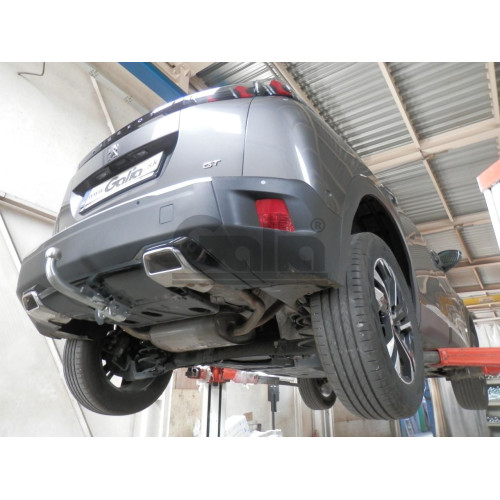 P048A GALIA Полностью оцинкованный фаркоп на Peugeot 2008 2019-. Тип шара: A. Невидимый вырез бампера. Нагрузки: 1400/75 кг, масса фаркопа 15,02 кг