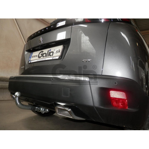 P048A GALIA Полностью оцинкованный фаркоп на Peugeot 2008 2019-. Тип шара: A. Невидимый вырез бампера. Нагрузки: 1400/75 кг, масса фаркопа 15,02 кг