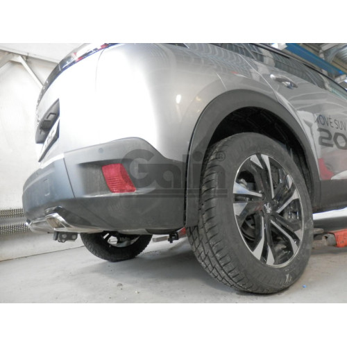 P048A GALIA Полностью оцинкованный фаркоп на Peugeot 2008 2019-. Тип шара: A. Невидимый вырез бампера. Нагрузки: 1400/75 кг, масса фаркопа 15,02 кг