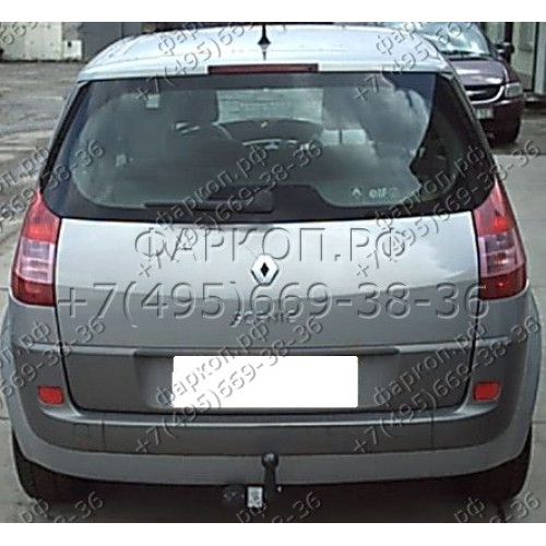 R-108 STEINHOF Фаркоп на Renault Megane II хетчбек 3/5 дверей 11/2002-2009, Renault Megane II Scenic 07/2003-2009, Renault Megane II Grand Scenic 04/2004-2009 без подрезки бампера. Тип шара: A. Нагрузки: 1350/75 кг, масса фаркопа 19,4 кг (без электрики в 