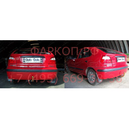 R014C GALIA Полностью оцинкованный фаркоп на Renault Megane I хетчбек 1996-2003, номерной знак на задней двери. Тип шара: C (горизонтальный съемный). Установк