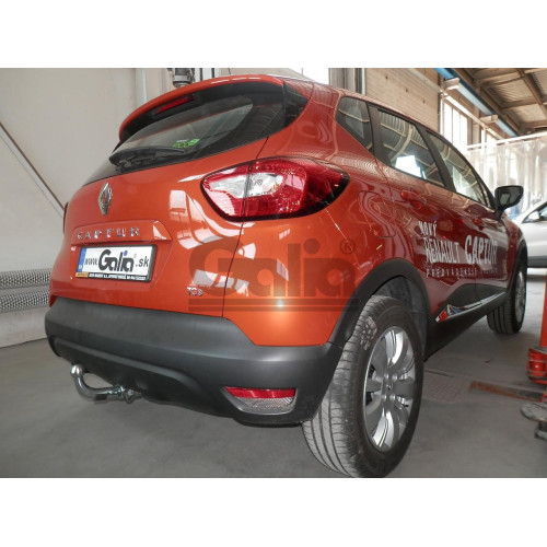 R091C GALIA Полностью оцинкованный фаркоп на Renault Captur 2013-2020 (Европейская версия). Тип шара: C (горизонтальный съемный). Установка без снятия и выреза бампера. Нагрузки: 1150/75 кг, масса фаркопа 12,47 кг