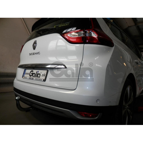 R099C GALIA Полностью оцинкованный фаркоп на Renault Scenic 2016-2022, Renault Grand Scenic 2016-2022. Подрозетник убирается за бампер. Тип шара: C (горизонтальный съемный). Установка без выреза бампера. Нагрузки: 2000/80 кг, масса фаркопа 21,07 кг