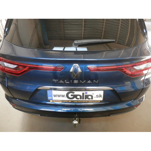 R102C GALIA Полностью оцинкованный фаркоп на Renault Talisman универсал 2016-2022. Подрозетник убирается за бампер. Тип шара: C (горизонтальный съемный). Невидимый вырез бампера. Нагрузки: 2000/80 кг, масса фаркопа 23,37 кг