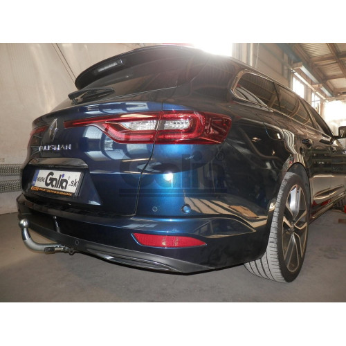 R102C GALIA Полностью оцинкованный фаркоп на Renault Talisman универсал 2016-2022. Подрозетник убирается за бампер. Тип шара: C (горизонтальный съемный). Невидимый вырез бампера. Нагрузки: 2000/80 кг, масса фаркопа 23,37 кг