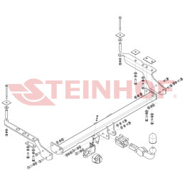 S-361 STEINHOF Фаркоп на Subaru Forester (кроме 2.0 S-Turbo) 1997-2008 без снятия и подрезки бампера. Тип шара: AH (горизонтальное быстросъемное крепление шара на кл