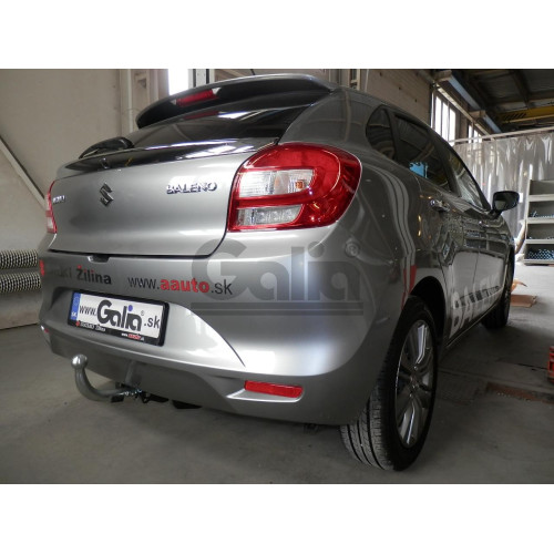 S118C GALIA Полностью оцинкованный фаркоп на Suzuki Baleno 2016-2020. Тип шара: C (горизонтальный съемный). Установка без выреза бампера. Нагрузки: 1200/75 кг, масса фаркопа 16,37 кг