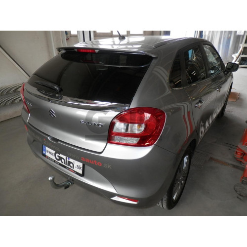 S118C GALIA Полностью оцинкованный фаркоп на Suzuki Baleno 2016-2020. Тип шара: C (горизонтальный съемный). Установка без выреза бампера. Нагрузки: 1200/75 кг, масса фаркопа 16,37 кг