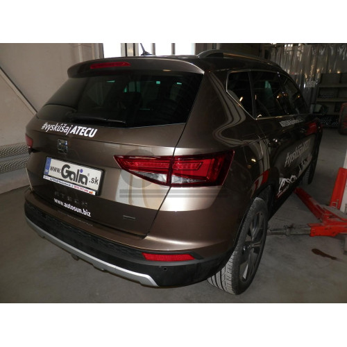 S119C GALIA Полностью оцинкованный фаркоп на Skoda Karoq 2018-, SEAT Ateca 2016-, Cupra Ateca 2016-, Cupra Formentor 2016-. Тип шара: C (горизонтальный съемный). Невидимый вырез бампера. Нагрузки: 2500/100 кг, масса фаркопа 15,87 кг