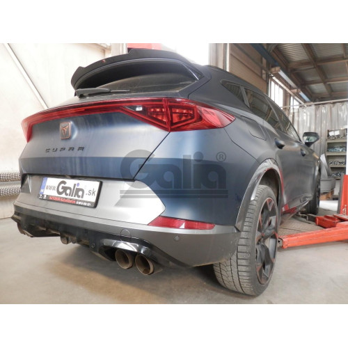 S119C GALIA Полностью оцинкованный фаркоп на Skoda Karoq 2018-, SEAT Ateca 2016-, Cupra Ateca 2016-, Cupra Formentor 2016-. Тип шара: C (горизонтальный съемный). Невидимый вырез бампера. Нагрузки: 2500/100 кг, масса фаркопа 15,87 кг