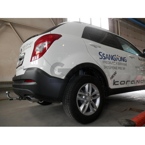 S129C GALIA Полностью оцинкованный фаркоп на SsangYong Actyon 2011-2016. Тип шара: C (горизонтальный съемный). Установка без снятия и выреза бампера. Нагрузки: 2000/100 кг, масса фаркопа 17,97 кг