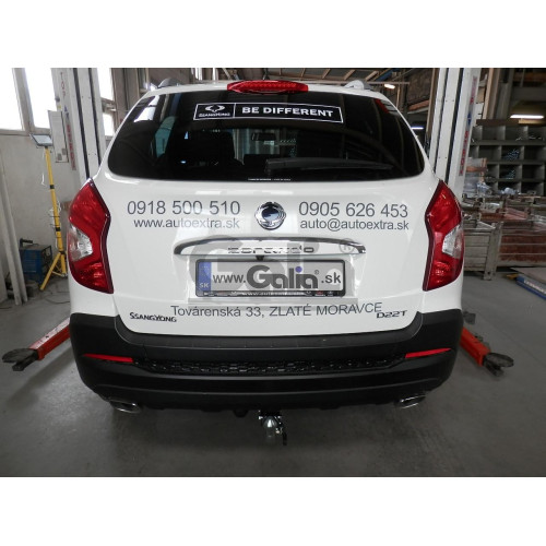 S129C GALIA Полностью оцинкованный фаркоп на SsangYong Actyon 2011-2016. Тип шара: C (горизонтальный съемный). Установка без снятия и выреза бампера. Нагрузки: 2000/100 кг, масса фаркопа 17,97 кг