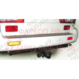S202-A Лидер-плюс ТСУ для SsangYong Musso 1993-2000, Tagaz Road Partner 2008-2011 без снятия и выреза бампера. Нагрузки: 1500/75 кг, масса фаркопа 18,76 кг (без электрики в ком