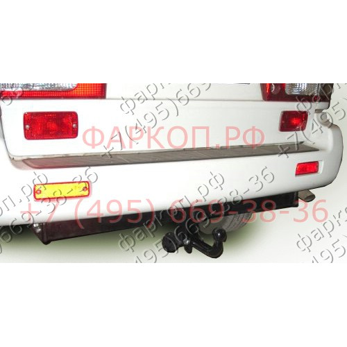 S202-A Лидер-плюс ТСУ для SsangYong Musso 1993-2000, Tagaz Road Partner 2008-2011 без снятия и выреза бампера. Нагрузки: 1500/75 кг, масса фаркопа 18,76 кг (без электрики в комплекте)