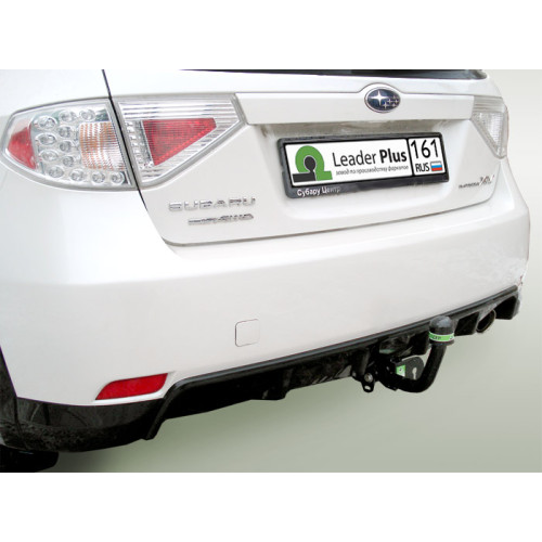S304-A Лидер-плюс ТСУ для Subaru Impreza G3 2007-2011. Требуется подрезка бампера. Нагрузки: 1200/75 кг, масса фаркопа 14 кг (без электрики в комплекте)