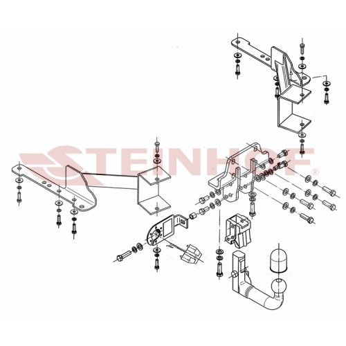 T-169 STEINHOF Фаркоп на Toyota Land Cruiser Prado 150 2009-2023, Lexus GX460 2009-2023. Требуется подрезка бампера. Тип шара: AV (вертикальное быстросъемное крепление шара на ключе). Нагрузки: 3000/120 кг, масса фаркопа 14,75 кг (без электрики в комплект
