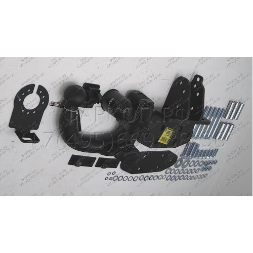 T-172 STEINHOF Фаркоп на Toyota Land Cruiser 200 2008-2021, Lexus LX 2008-2021. Требуется подрезка бампера. Тип шара: AV (вертикальное быстросъемное крепление шара на ключе). Нагрузки: 3500/140 кг, масса фаркопа 13,45 кг (без электрики в комплекте)