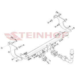 T-209 STEINHOF Фаркоп на Toyota Urban Cruiser 4WD 2009-2014 без снятия и подрезки бампера. Тип шара: AH (горизонтальное быстросъемное крепление шара на ключе). Нагр