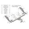 T-GAZ-01FC TAVIALS ТСУ со съемным шаром для ГАЗ Газель 2705 (без снятия запасного колеса) 1994-2008 без снятия и выреза бампера. Нагрузки: 1000/75 кг, масса фаркопа 16,76 кг, требуется 6 сверлений (без электрики в комплекте)