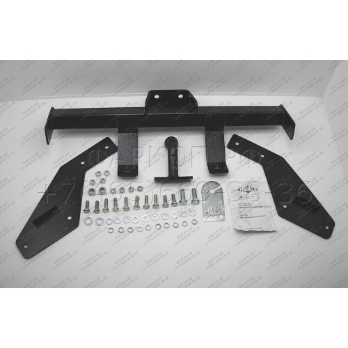 T-GAZ-01FC TAVIALS ТСУ со съемным шаром для ГАЗ Газель 2705 (без снятия запасного колеса) 1994-2008 без снятия и выреза бампера. Нагрузки: 1000/75 кг, масса фаркопа 16,76 кг, требуется 6 сверлений (без электрики в комплекте)