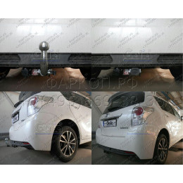 T063C GALIA Полностью оцинкованный фаркоп на Toyota Verso 2009-2013, 2013-2018. Тип шара: C (горизонтальный съемный). Установка без снятия и выреза бампера. Нагр