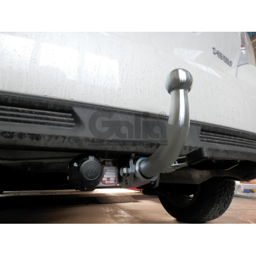 T063C GALIA Полностью оцинкованный фаркоп на Toyota Verso 2009-2013, 2013-2018. Тип шара: C (горизонтальный съемный). Установка без снятия и выреза бампера. Нагрузки: 1500/60 кг, масса фаркопа 15,87 кг