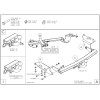 T063C GALIA Полностью оцинкованный фаркоп на Toyota Verso 2009-2013, 2013-2018. Тип шара: C (горизонтальный съемный). Установка без снятия и выреза бампера. Нагрузки: 1500/60 кг, масса фаркопа 15,87 кг