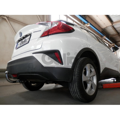 T073C GALIA Полностью оцинкованный фаркоп на Toyota C-HR 2018-2023, 2023-, Toyota Corolla хетчбек 2019-. Тип шара: C (горизонтальный съемный). Установка без выреза бампера. Нагрузки: 1600/80 кг, масса фаркопа 15,37 кг