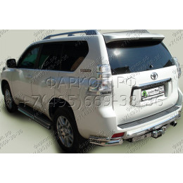 T113-F Лидер-плюс ТСУ для Toyota Land Cruiser Prado J120 2002-2009, Toyota Land Cruiser Prado J150 2009-2023, Lexus GX 470 2002-2009, Lexus GX 460 2009-2023 без выреза бампера. Нагрузки: 2000/100 кг, масса ф