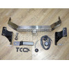 TCU00060 ТСС Фаркоп на Toyota Highlander 2014-2020 с накладкой с надписью Highlander без подрезки бампера. Тип шара: E (шаровый узел под американский квадрат). Нагрузки: 1500/100 кг