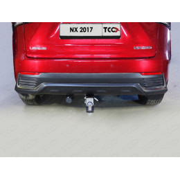 TCU00109 ТСС Фаркоп на Lexus NX200 2017-2021 без подрезки бампера. Тип шара: E (шаровый узел под американский квадрат). Нагрузки: 1250/75 кг