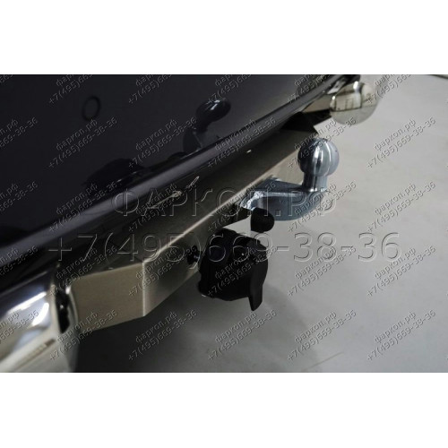 TCU00149 ТСС Фаркоп на Lexus GX460 2019-2023 с накладкой с надписью Lexus без подрезки бампера. Тип шара: F. Нагрузки: 1800/120 кг