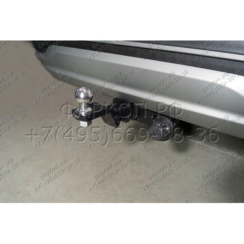 TCU00177 ТСС Фаркоп на Hyundai Santa Fe 2021-2023. Требуется подрезка бампера. Тип шара: E (шаровый узел под американский квадрат). Нагрузки: 1500/80 кг