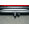 TCU00177 ТСС Фаркоп на Hyundai Santa Fe 2021-2023. Требуется подрезка бампера. Тип шара: E (шаровый узел под американский квадрат). Нагрузки: 1500/80 кг