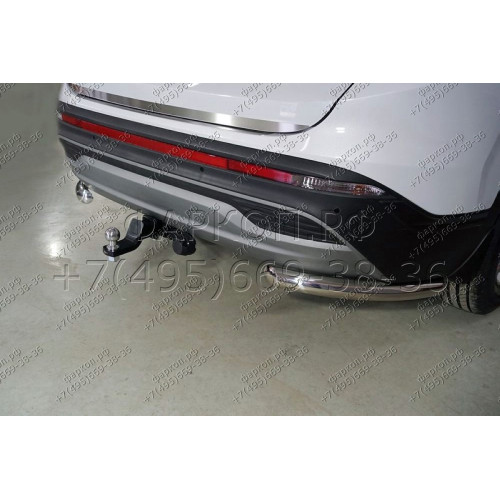 TCU00177 ТСС Фаркоп на Hyundai Santa Fe 2021-2023. Требуется подрезка бампера. Тип шара: E (шаровый узел под американский квадрат). Нагрузки: 1500/80 кг