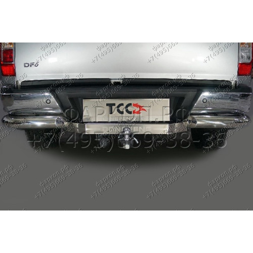 TCU00348 ТСС Фаркоп на Dongfeng DF6 2.3D AT Luxury 2022-. Требуется подрезка бампера. Тип шара: E (шаровый узел под американский квадрат, надпись DongFeng). Нагрузки: 1500/100 кг