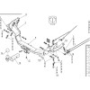 TCU00413 ТСС Фаркоп на Oting Paladin 2024- без подрезки бампера. Тип шара: E (шаровый узел под американский квадрат). Нагрузки: 2000/100 кг