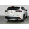 TCU00172 ТСС Фаркоп с нерж. накладкой на Toyota Highlander 2020- без подрезки бампера. Тип шара: E (шаровый узел под американский квадрат). Нагрузки: 1500/100 кг