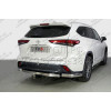 TCU00172 ТСС Фаркоп с нерж. накладкой на Toyota Highlander 2020- без подрезки бампера. Тип шара: E (шаровый узел под американский квадрат). Нагрузки: 1500/100 кг