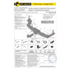 TPR-09-991129.00 PT GROUP Фаркоп с окрашенной накладкой на Toyota Land Cruiser Prado J120 2003-2009, J150 2009-2023, Lexus GX 470 2003-2009, GX 460 2009-2023 без подрезки бампера. Тип шара: E (легкосъемный шар под квадрат). Нагрузки: 3500/130 кг, масса фа