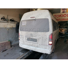H.T56.A HALTY Фаркоп на Toyota Hiace H200 2004-2017, Toyota Regius Ace широкий кузов левый и правый руль 2005-2020 без подрезки бампера. Тип шара: A. Нагрузки: 1200/75 кг, масса 