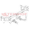 V-161 STEINHOF Фаркоп на Volkswagen UP 2012-, Skoda Citigo 2012-2020, Seat Mii 2012-. Требуется подрезка бампера. Тип шара: AH (горизонтальное быстросъемное крепление шара на ключе). Нагрузки: 850/50 кг, масса фаркопа 16,1 кг (без электрики в комплекте)